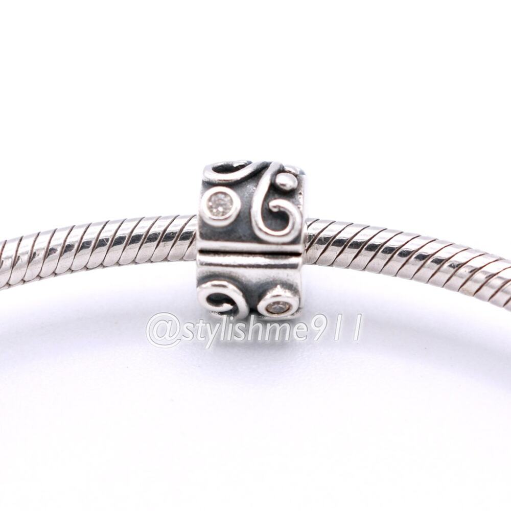 Authentic PANDORA Tendril Champagne CZ Clip - 790380CCZ - Picture 4 of 8